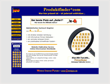 Tablet Screenshot of produktfinder.com